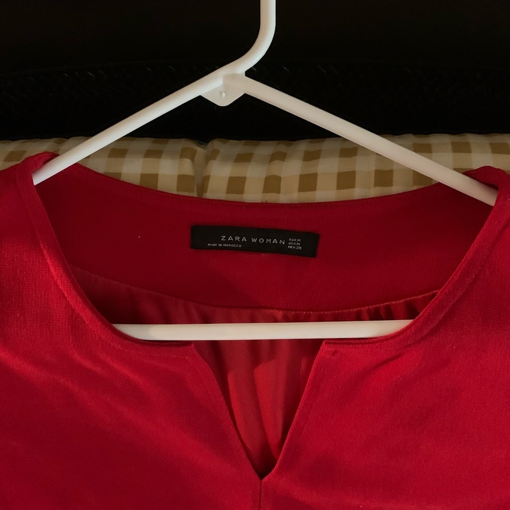 Fire engine red dress